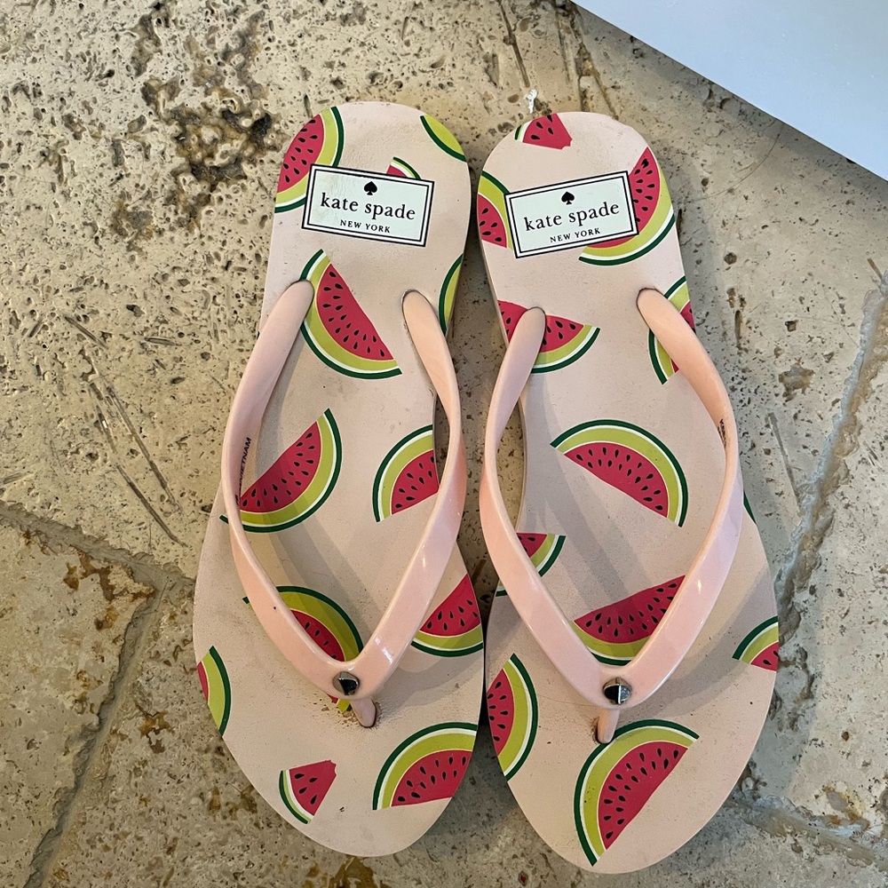 Kate Spade Pink Watermelon Print Sandals